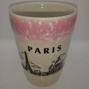 Paris Theme Pink And Cream Textured Ceramic Cup